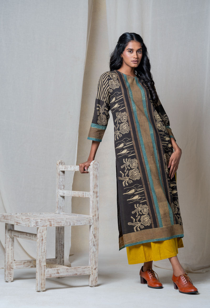Classic Kurta – Black Vanya