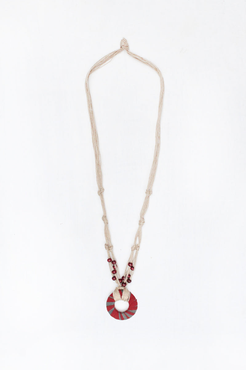 Pendant Necklace – Earthy Red