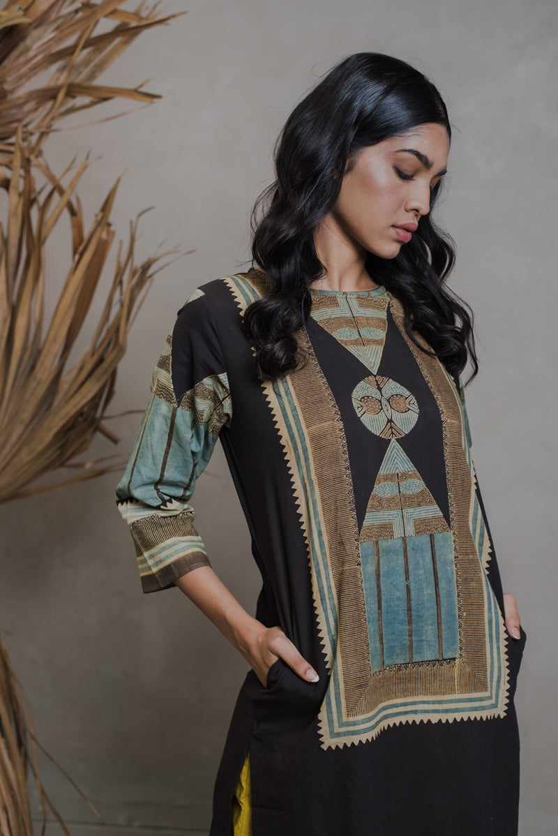 Co-ord Set of 3 - Kurta, Culotte & Dupatta - Sura 01