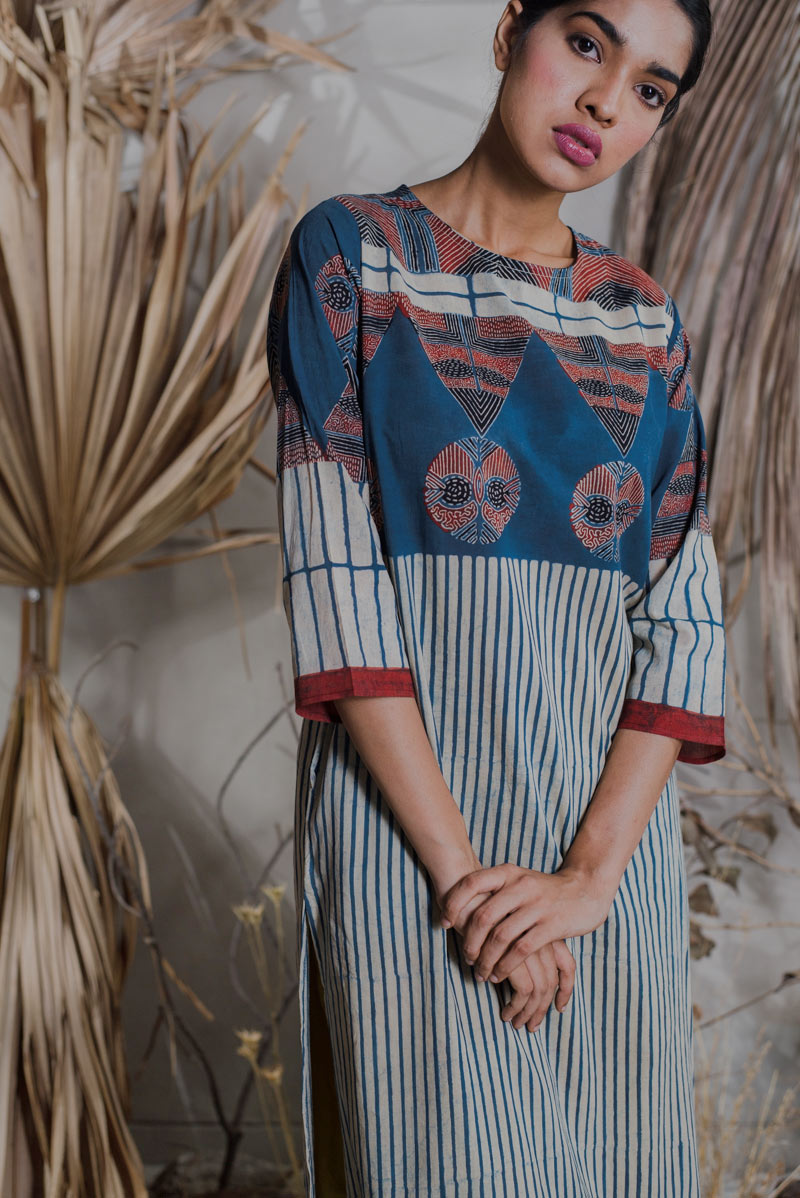 Co-ord Set of 3 - Kurta, Culotte & Dupatta - Sura 10