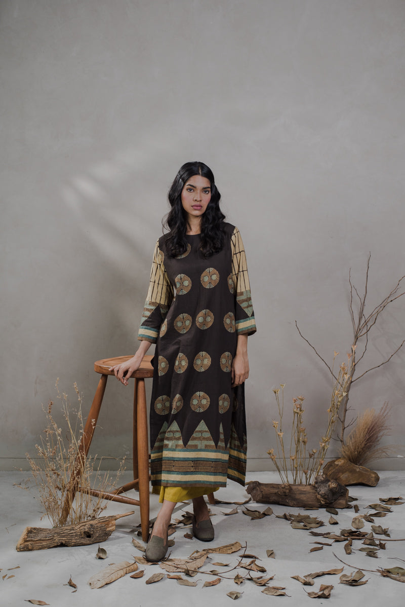 Co-ord Set of 3 - Kurta, Culotte & Dupatta - Sura 07