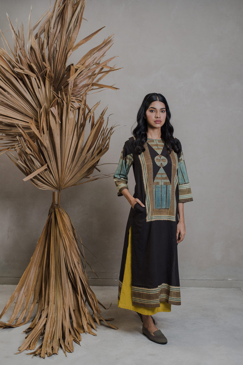 Co-ord Set of 3 - Kurta, Culotte & Dupatta - Sura 01