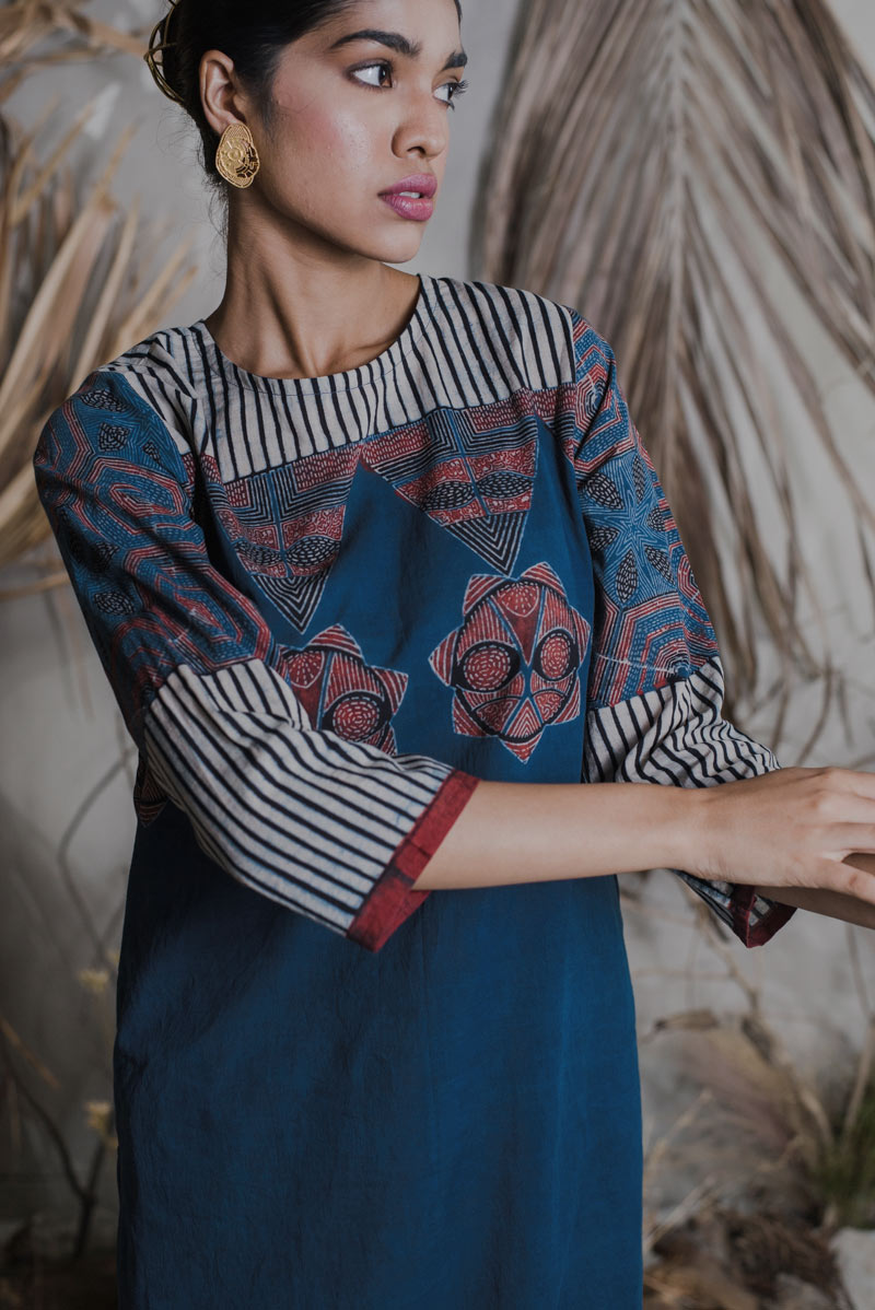 Co-ord Set of 3 - Kurta, Culotte & Dupatta - Sura 06
