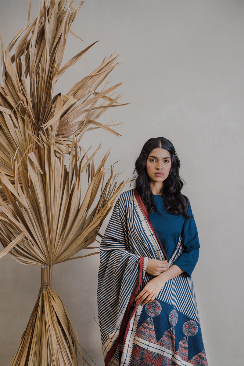 Co-ord Set of Kurta-Culotte-Dupatta – Sura 12