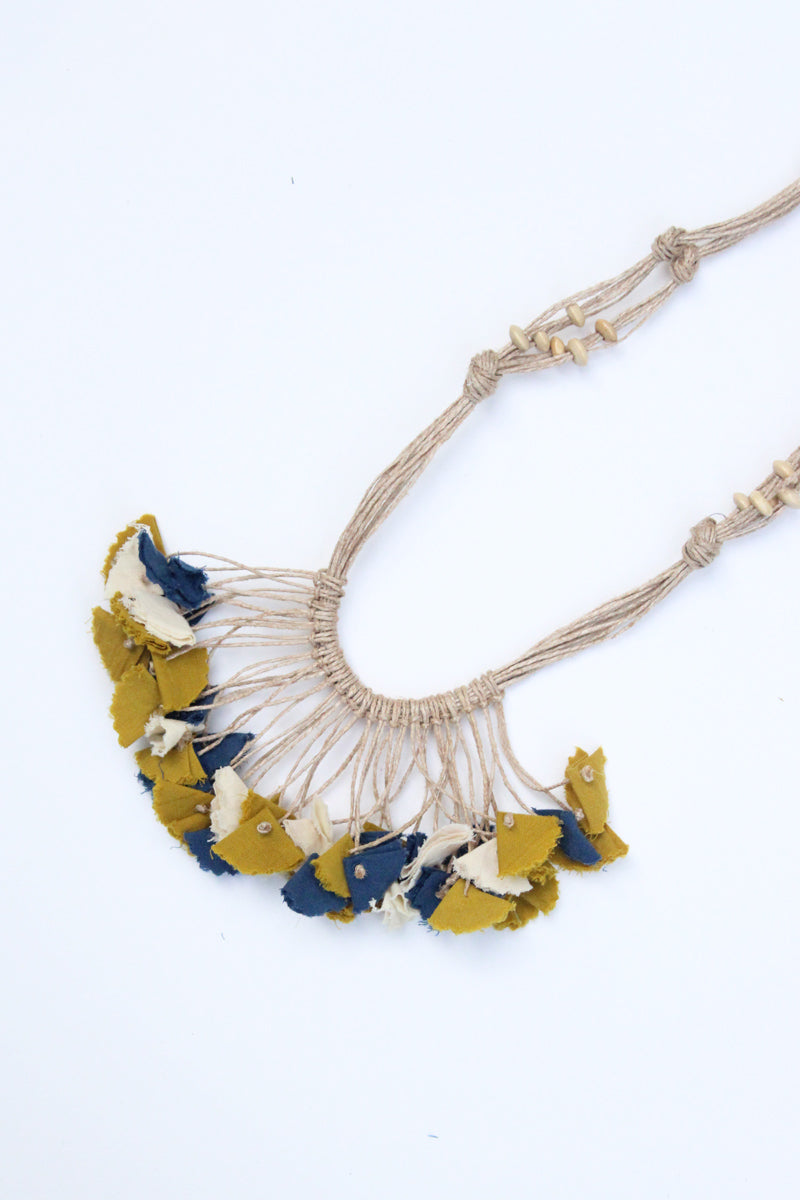 Handmade Textile Tassel Necklace – 8