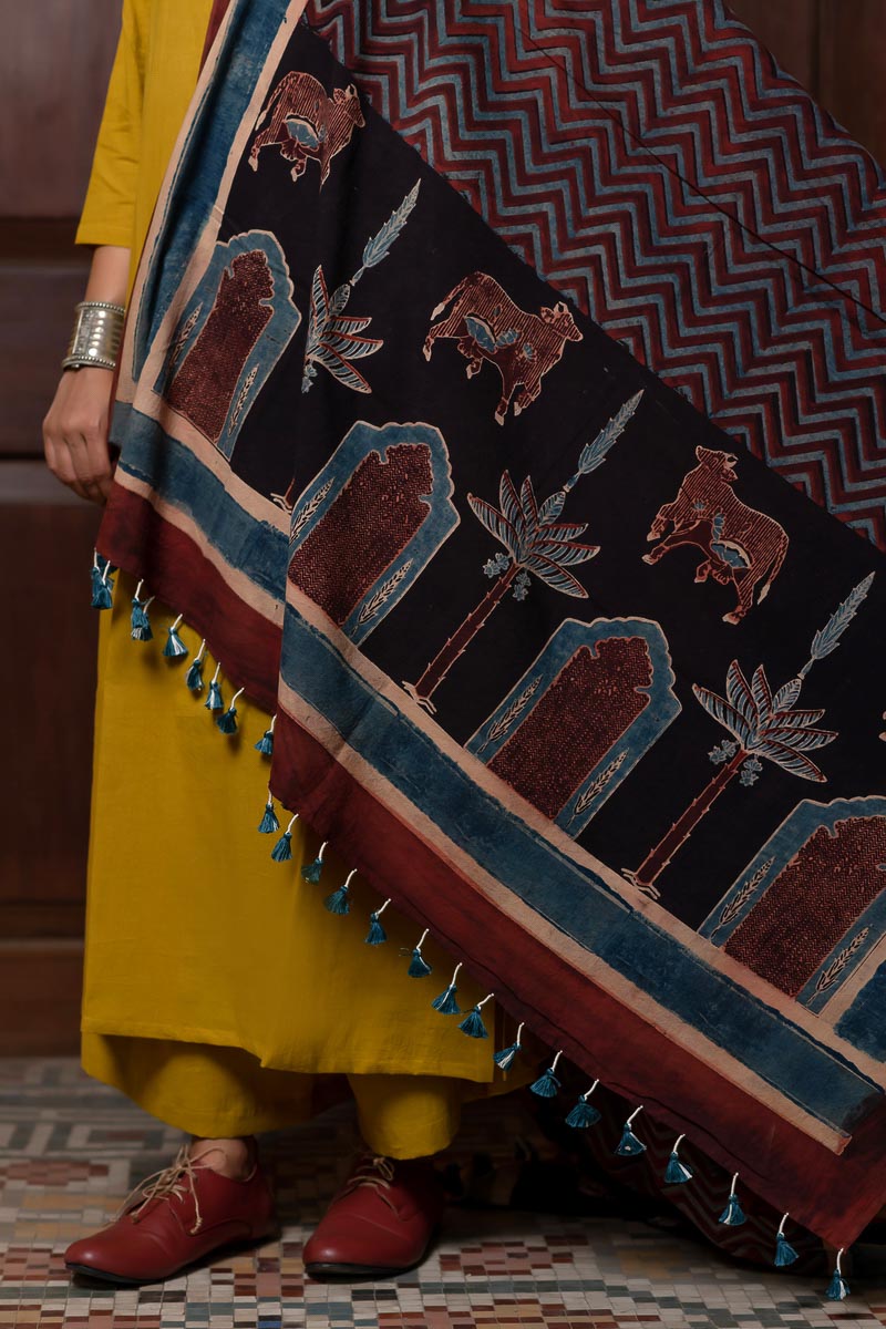 Co-ord Set of Kurta-Culotte-Dupatta – Nila 04