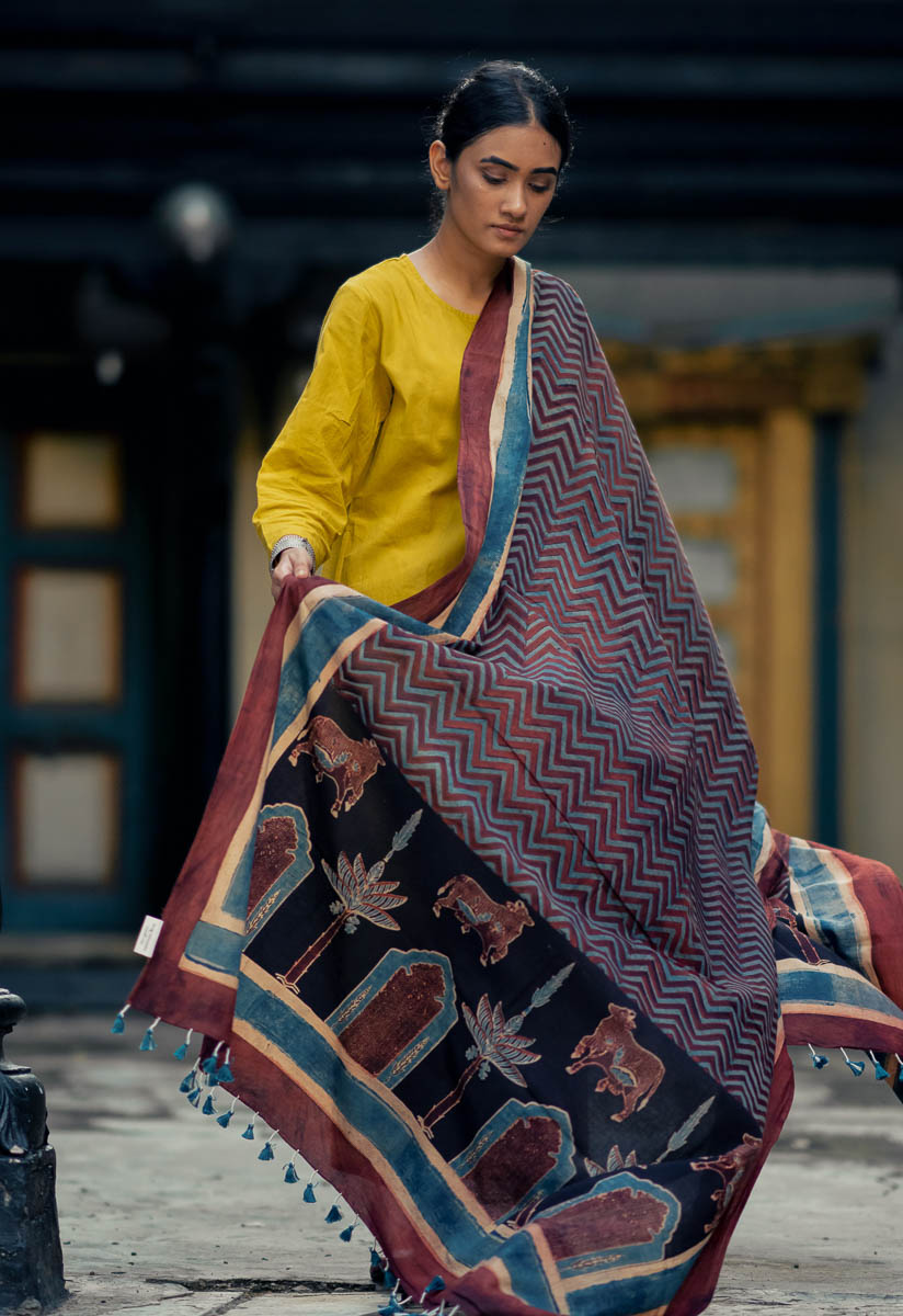 Co-ord Set of Kurta-Culotte-Dupatta – Nila 04