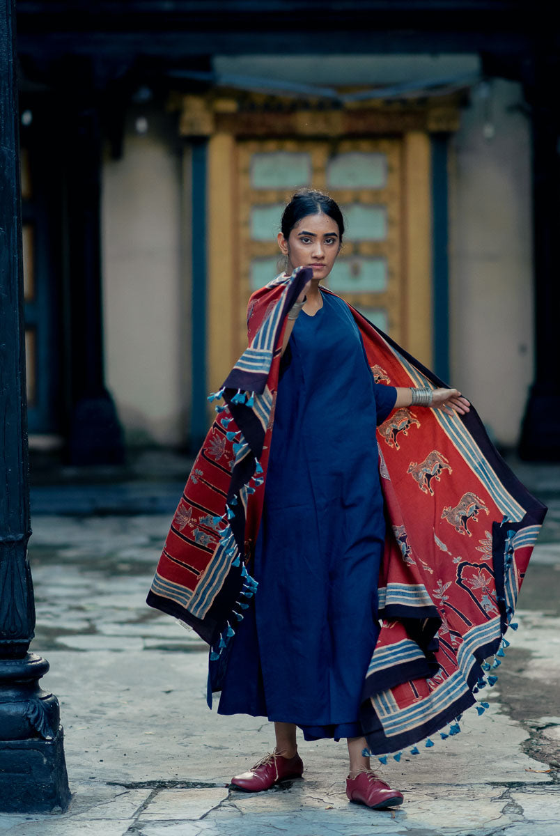 Co-ord Set of 3 - Kurta, Culotte & Dupatta - Nila 05