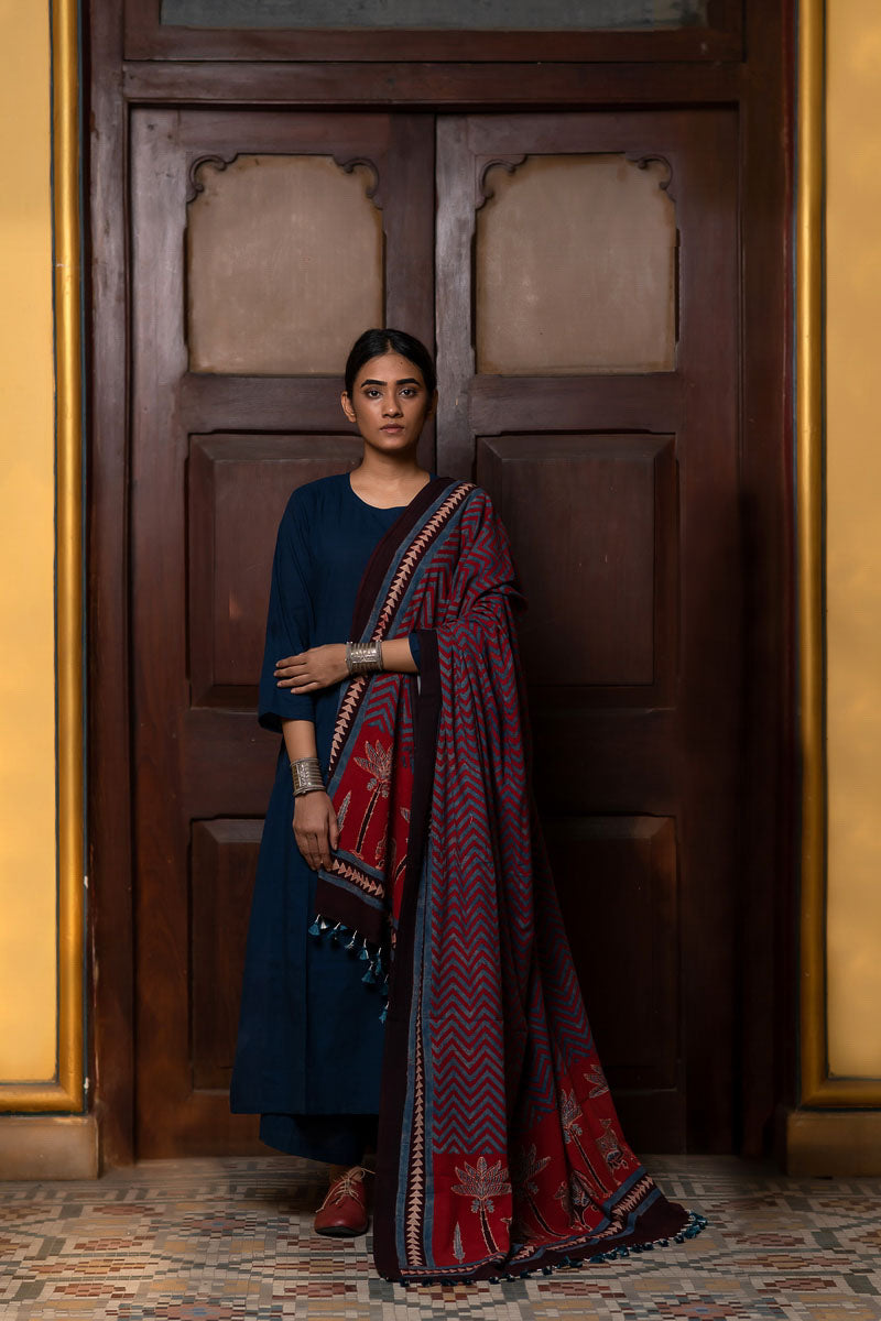 Co-ord Set of Kurta-Culotte-Dupatta – Nila 01