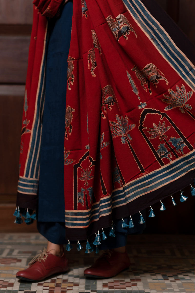 Co-ord Set of 3 - Kurta, Culotte & Dupatta - Nila 05
