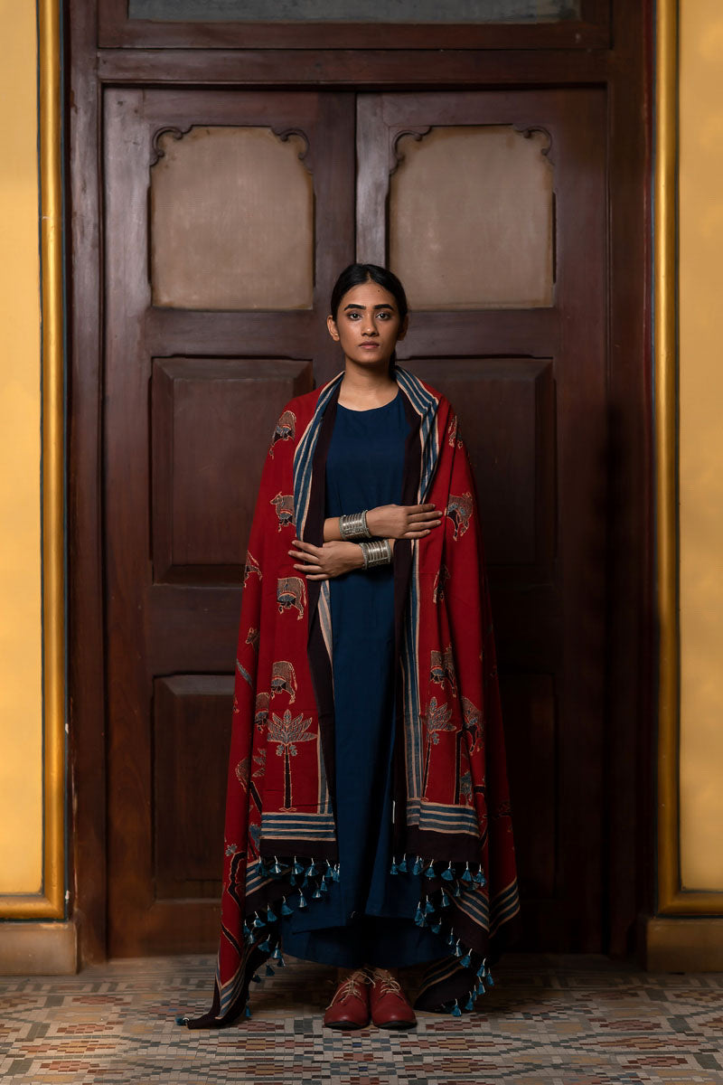 Co-ord Set of 3 - Kurta, Culotte & Dupatta - Nila 05