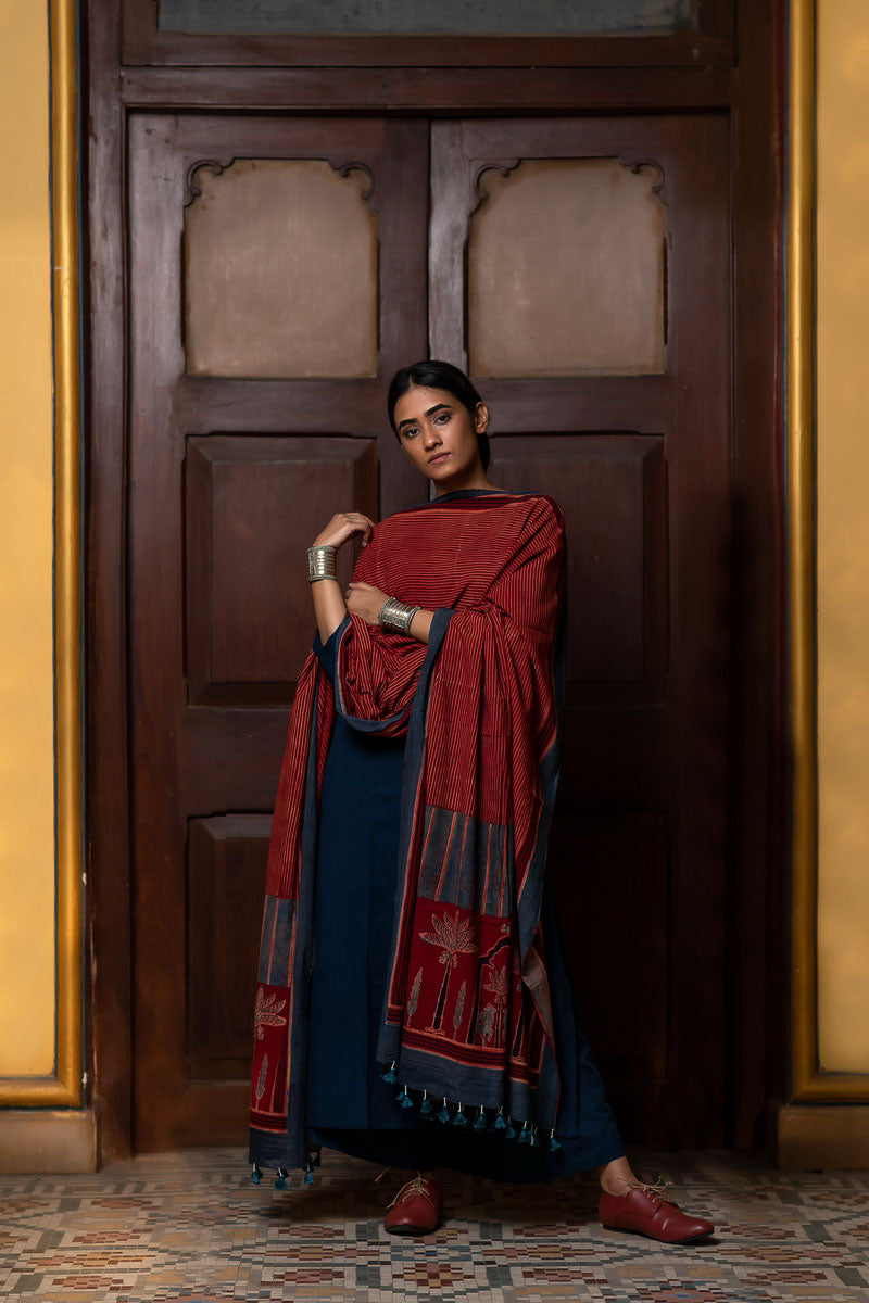 Co-ord Set of 3 - Kurta, Culotte & Dupatta - Nila 03