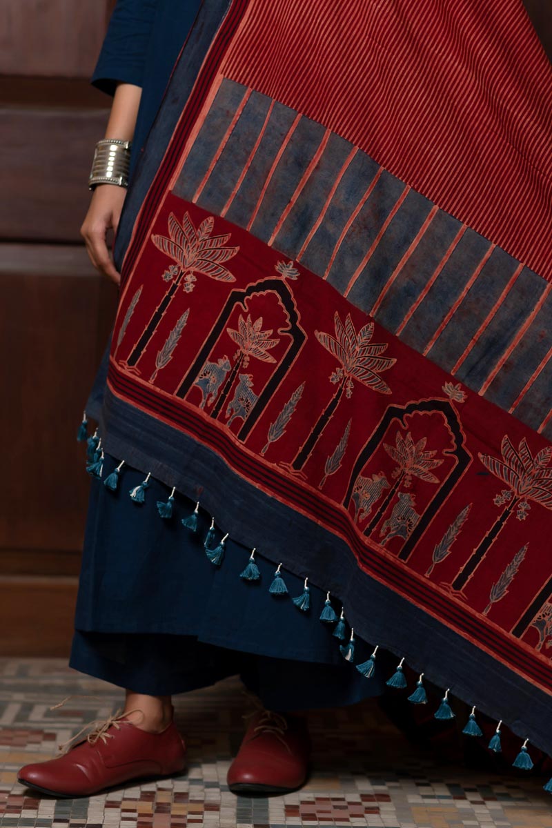 Co-ord Set of 3 - Kurta, Culotte & Dupatta - Nila 03