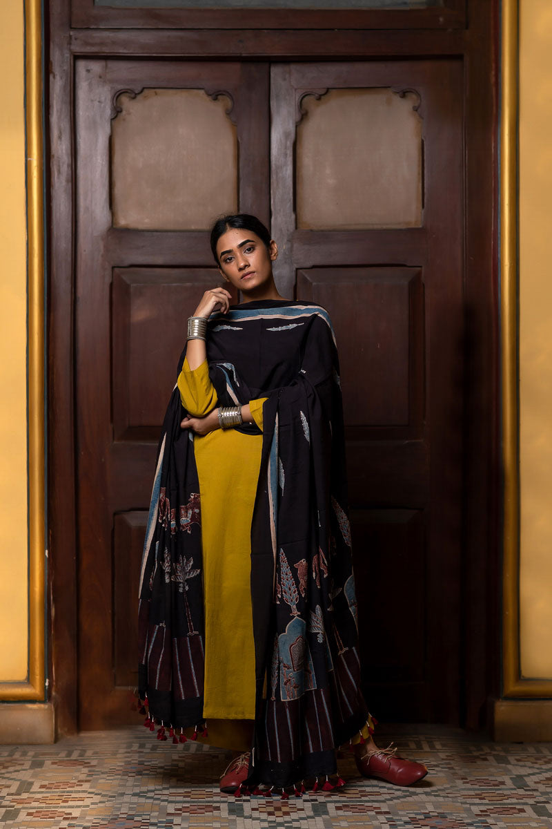 Co-ord Set of Kurta-Culotte-Dupatta – Nila 02