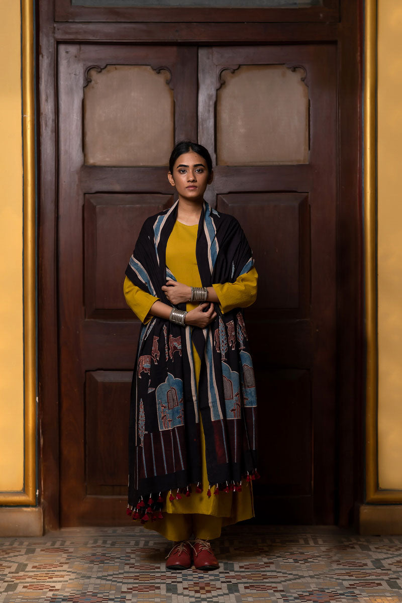 Co-ord Set of Kurta-Culotte-Dupatta – Nila 02