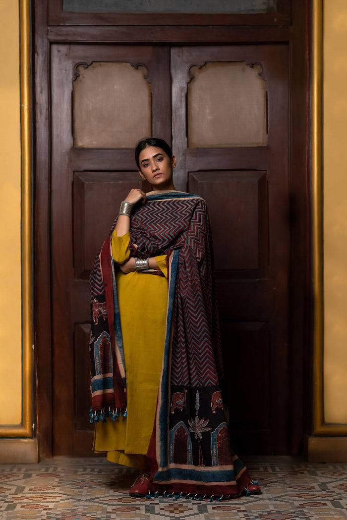Co-ord Set of Kurta-Culotte-Dupatta – Nila 04