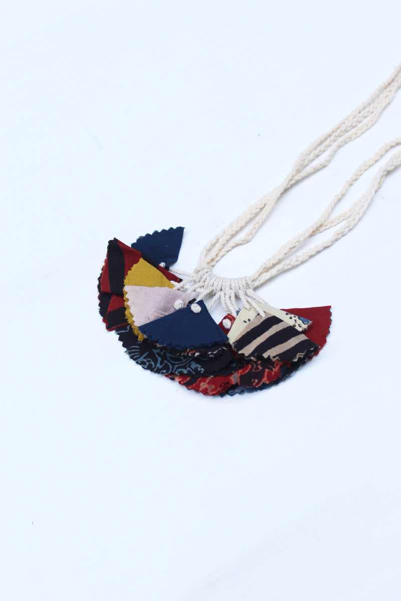 Fabric Tassel Necklace