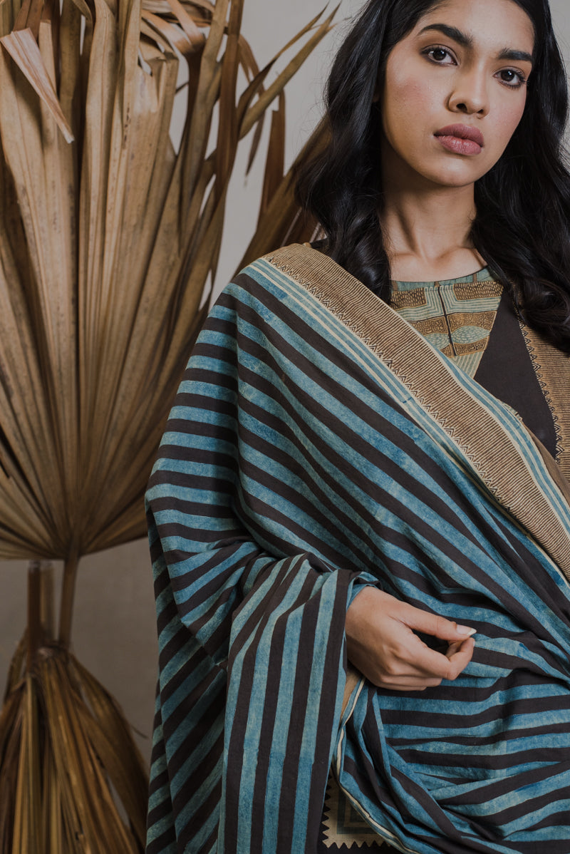 Co-ord Set of 3 - Kurta, Culotte & Dupatta - Sura 01