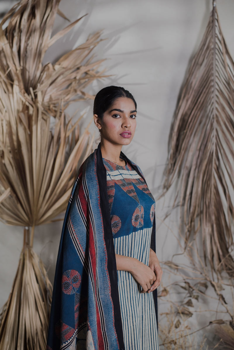 Co-ord Set of 3 - Kurta, Culotte & Dupatta - Sura 10