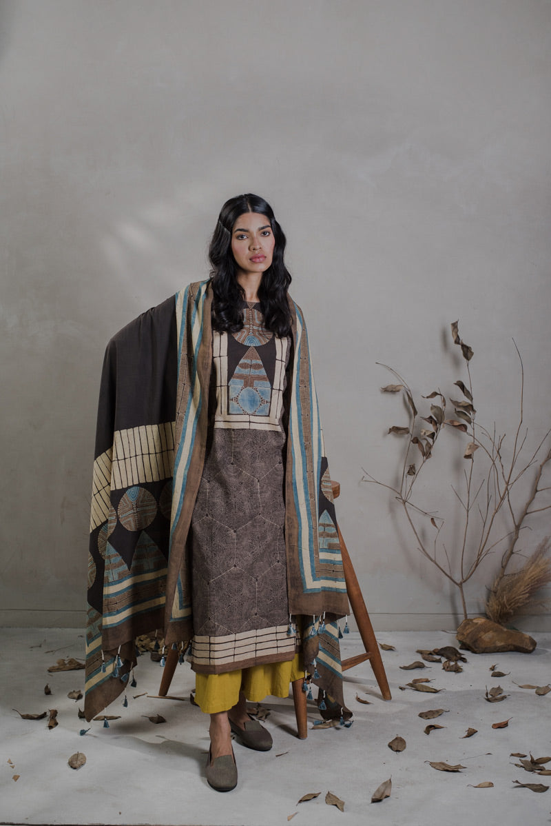 Co-ord Set of Kurta-Culotte-Dupatta – Sura 11