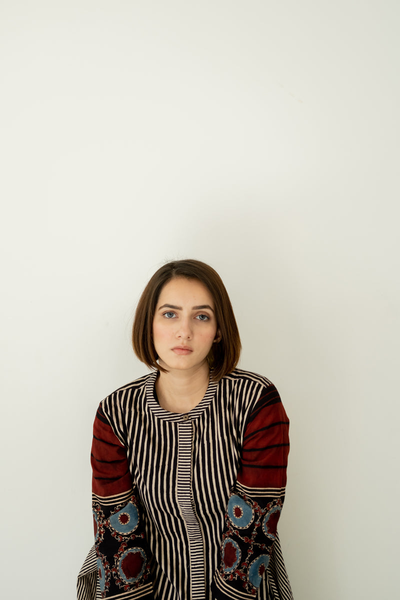 A-line Kurta - Black