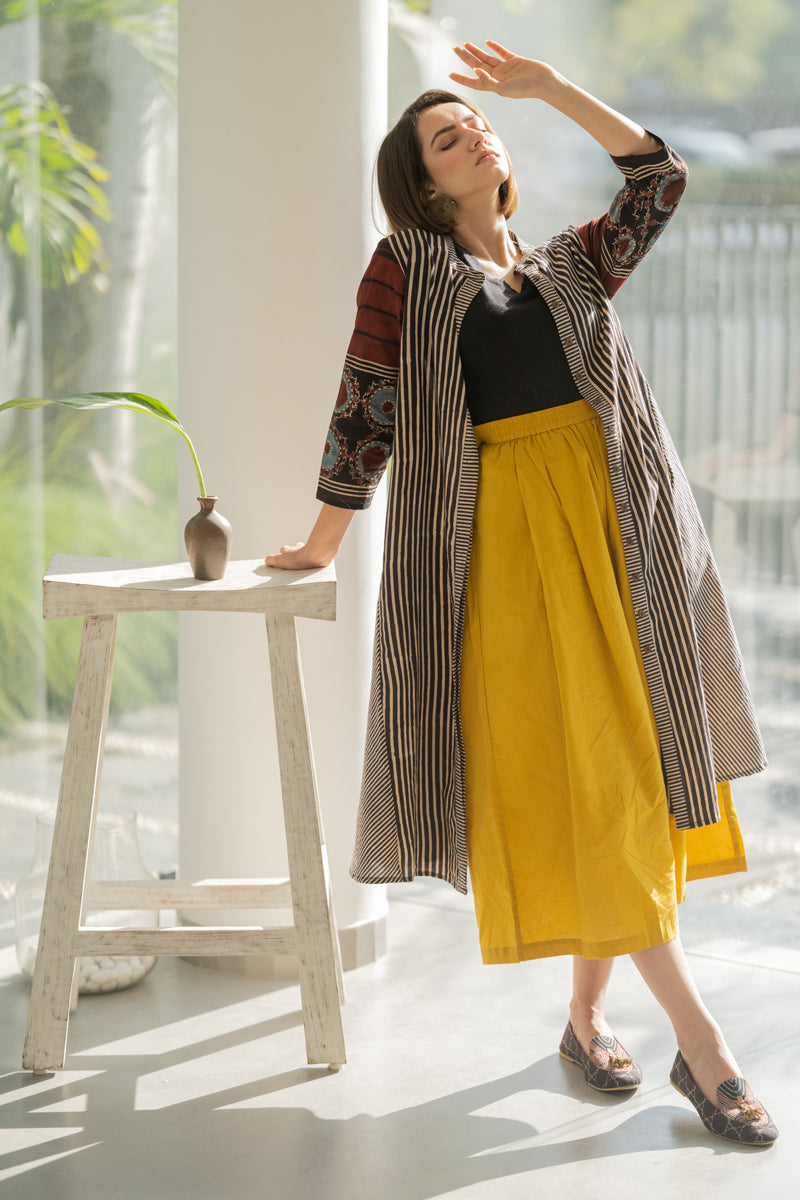 A-line Kurta - Black