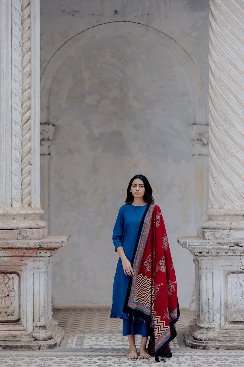 Cotton Dupatta – Red Zahra