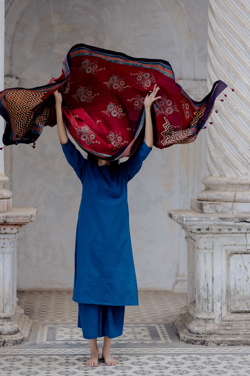 Cotton Dupatta – Red Zahra