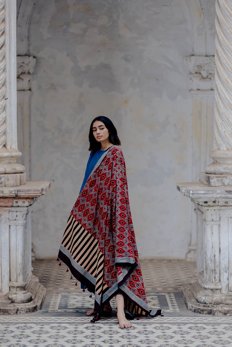 Cotton Dupatta – Red Nizana