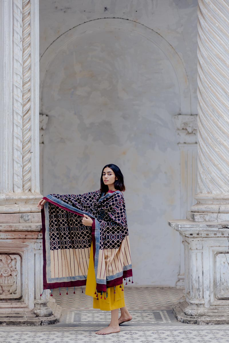 Co-ord Set of 3 - Kurta, Culotte & Dupatta - Arwa 03