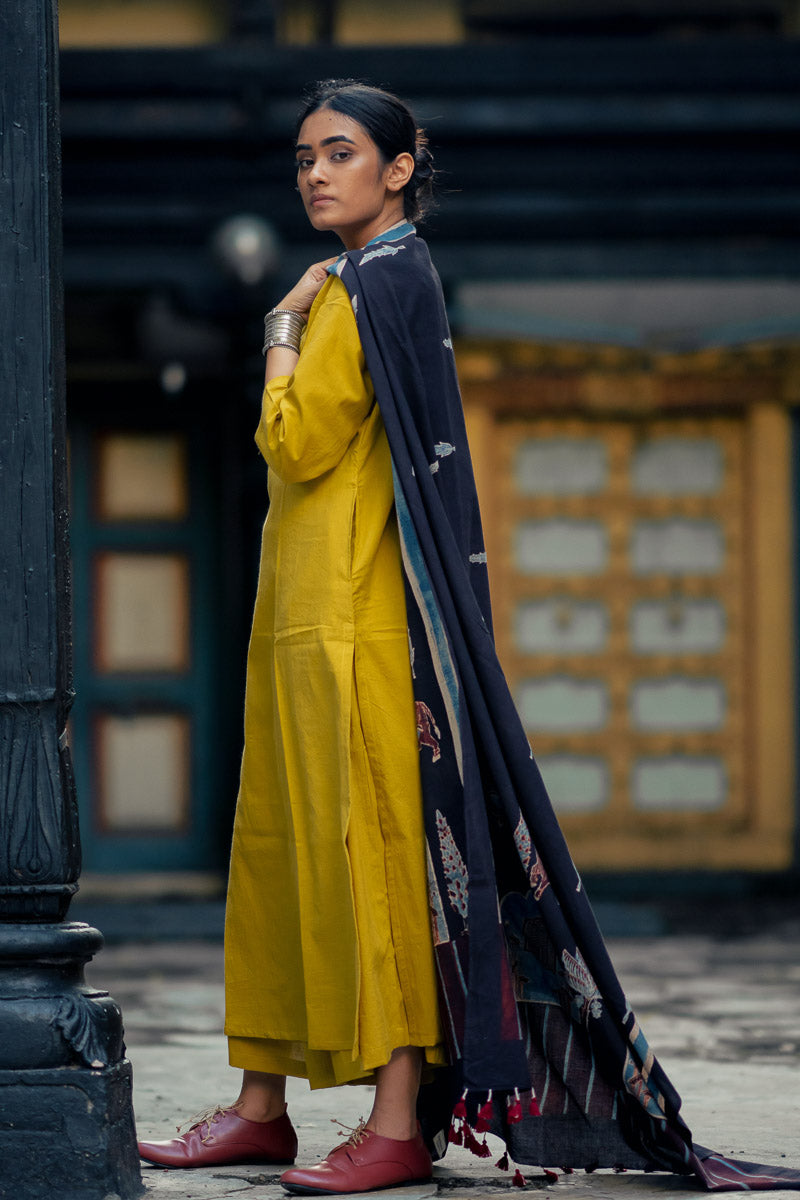 Co-ord Set of Kurta-Culotte-Dupatta – Nila 02