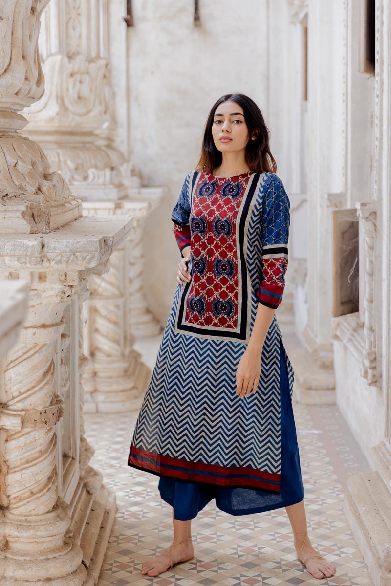 Classic Kurta -Indigo Neeha