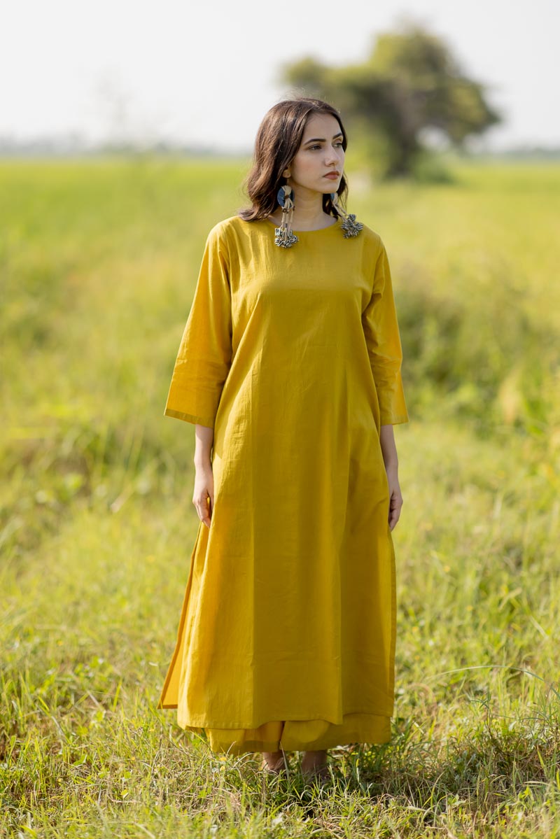 Co-ord Set of 2 – Mustard Kurta & Culotte