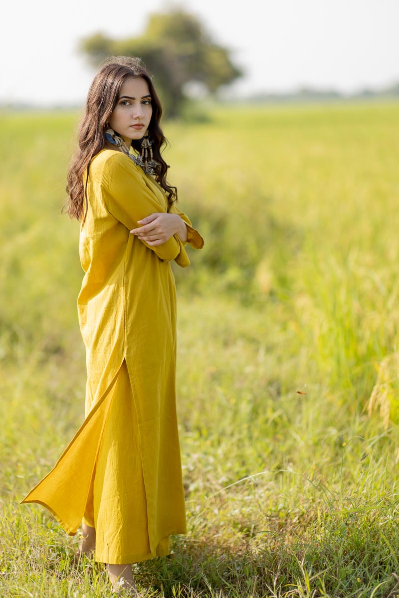 Co-ord Set of 2 – Mustard Kurta & Culotte