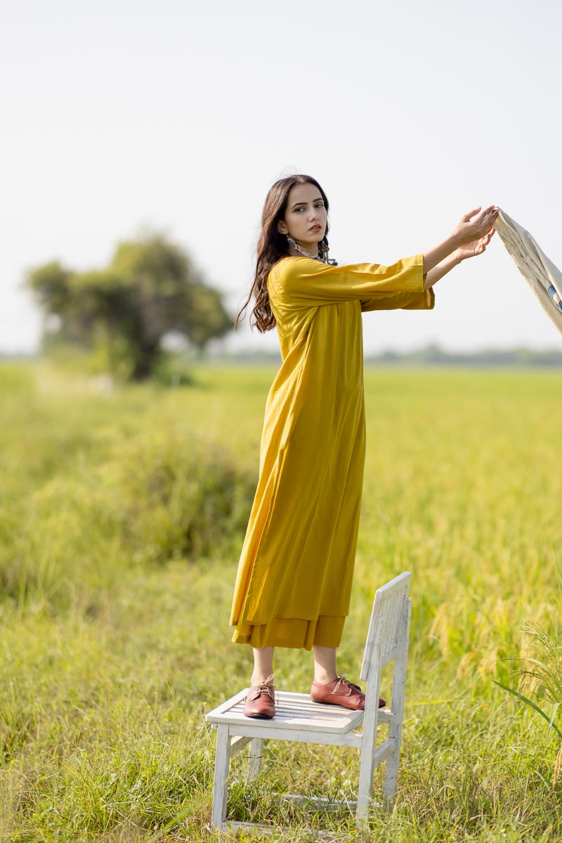 Co-ord Set of 2 – Mustard Kurta & Culotte