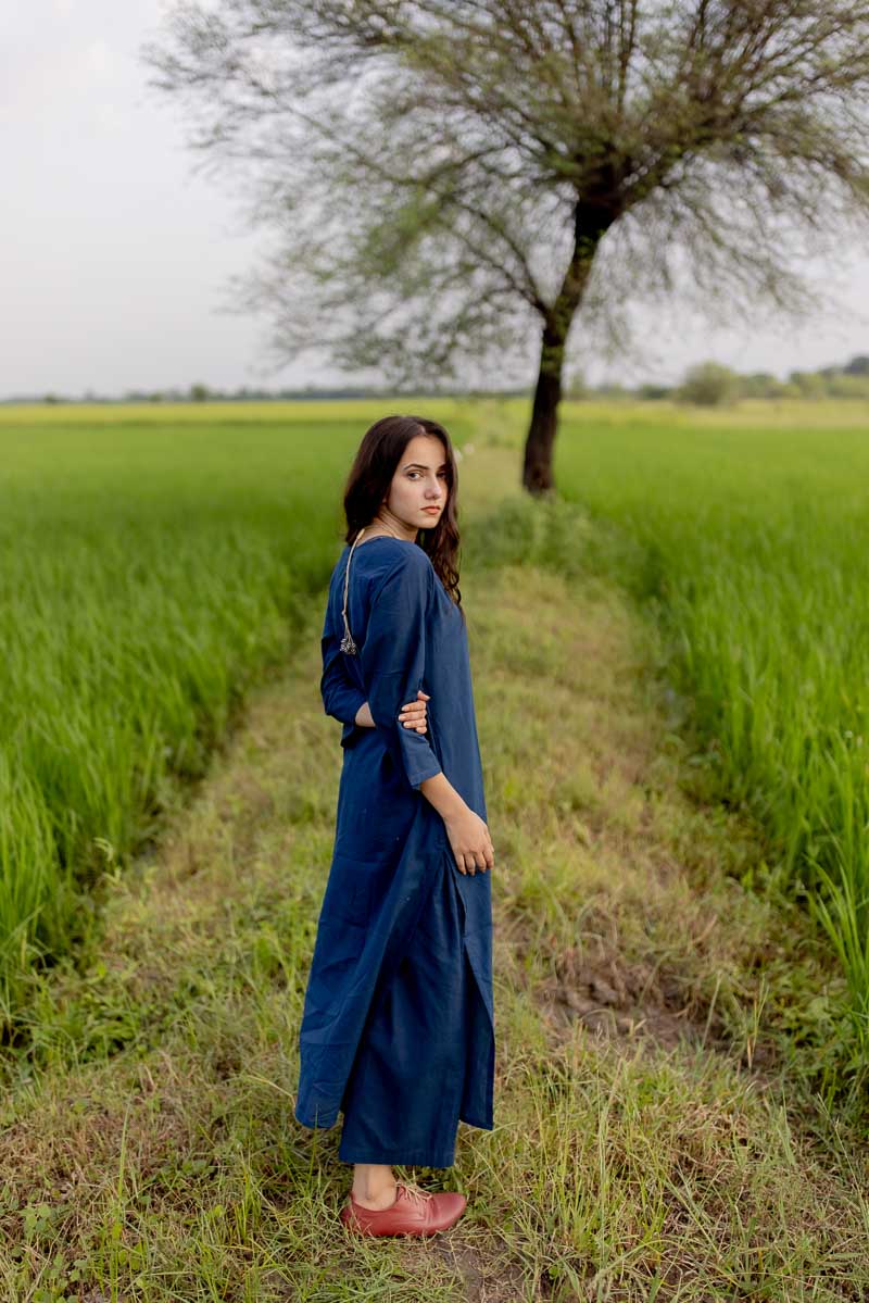 Co-ord Set of 2 – Indigo Kurta & Culotte