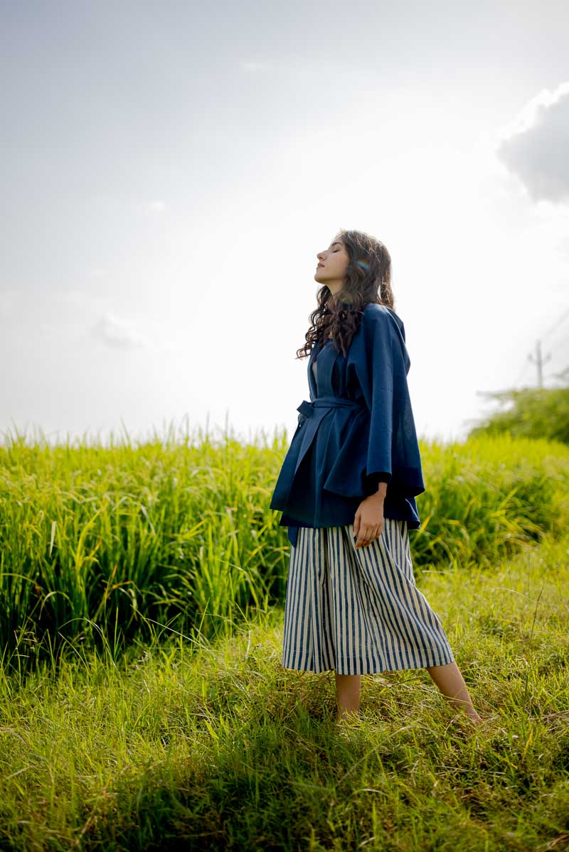 Freesize Kimono Overlay – Indigo