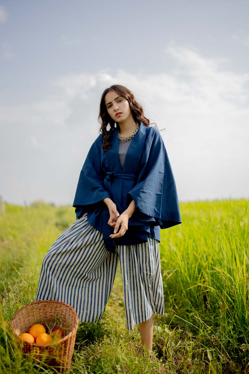Freesize Kimono Overlay – Indigo