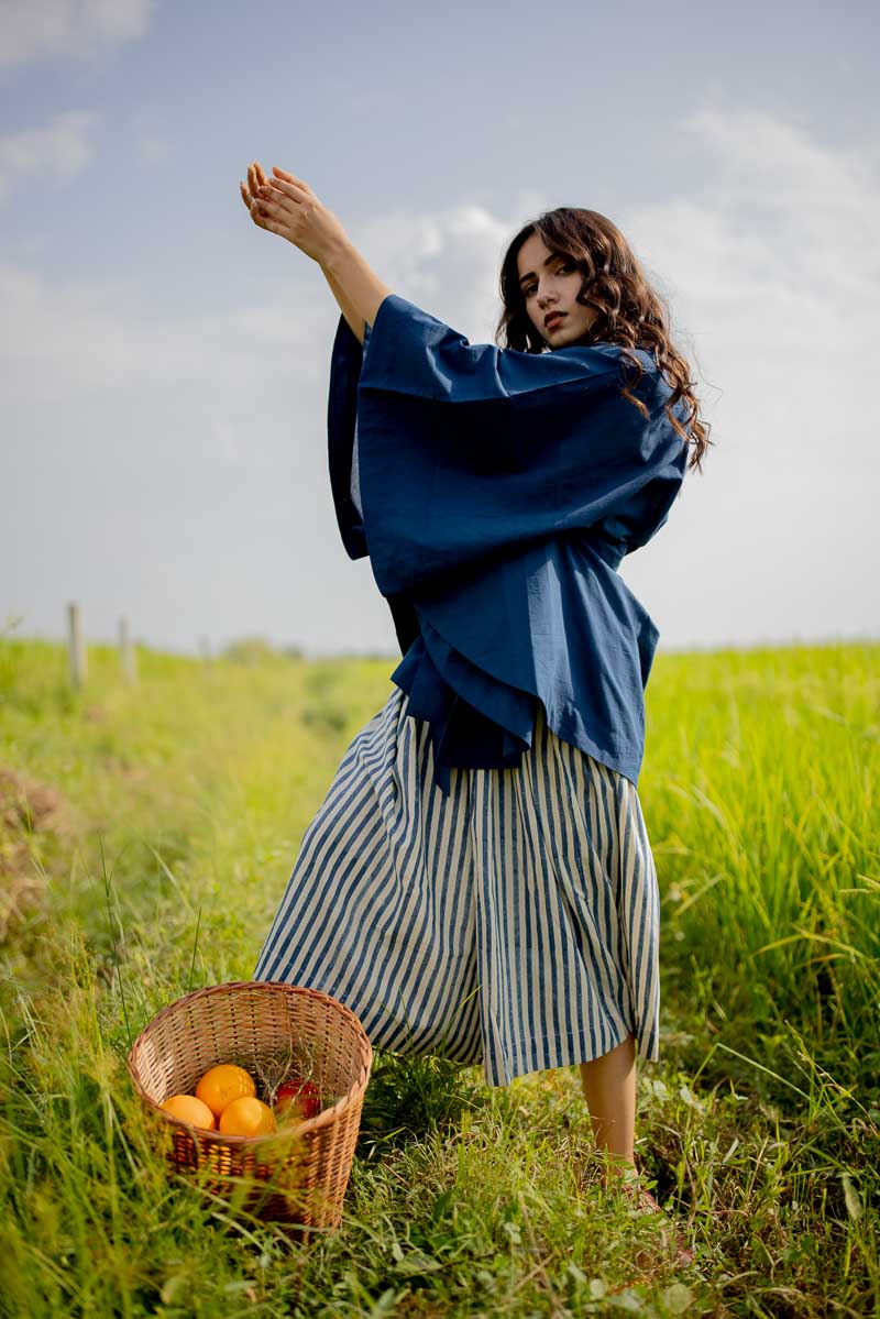 Freesize Kimono Overlay – Indigo