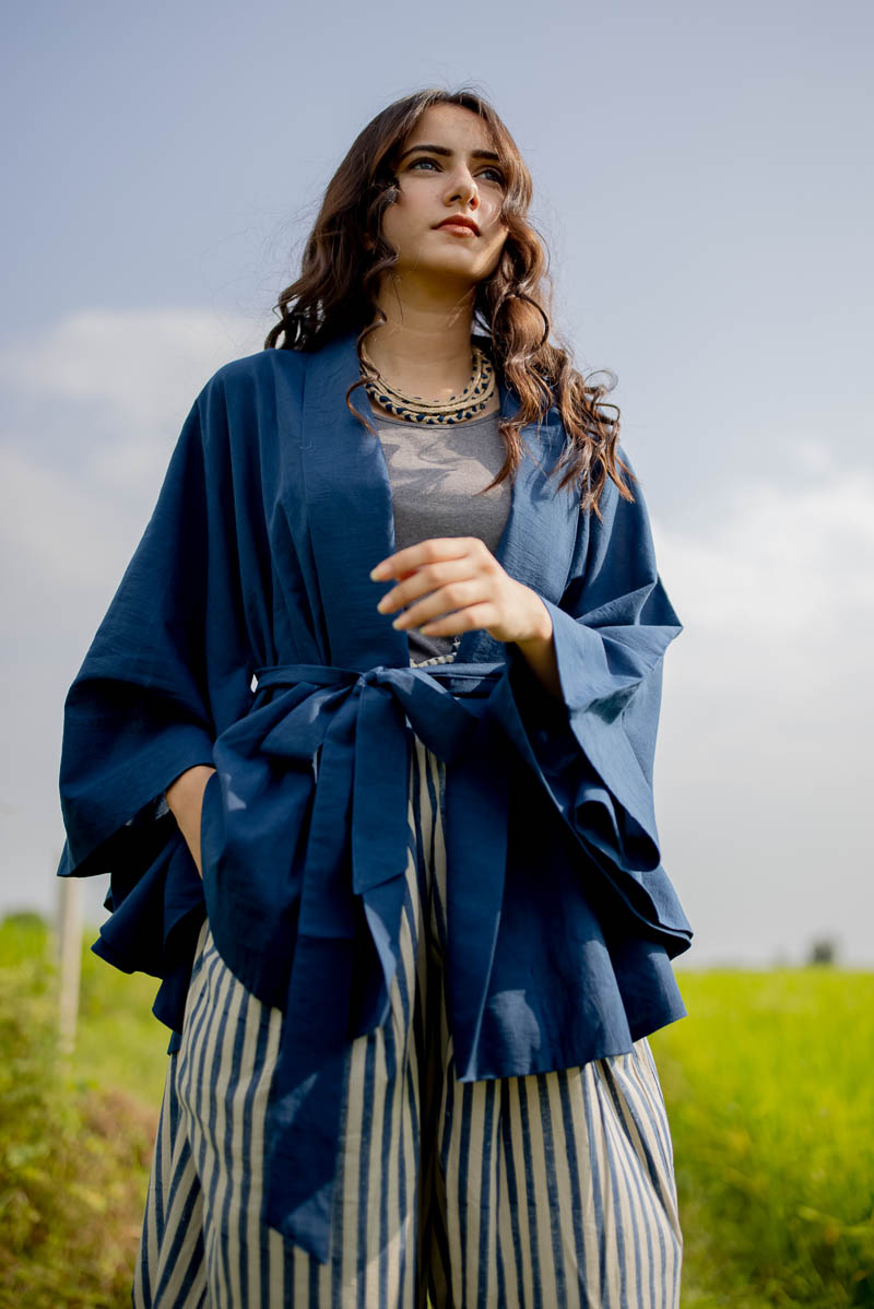 Freesize Kimono Overlay – Indigo