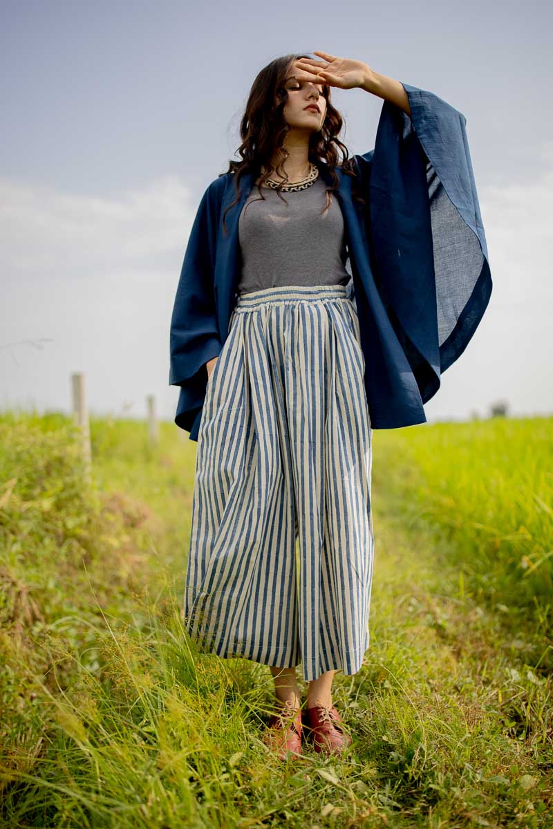 Freesize Kimono Overlay – Indigo