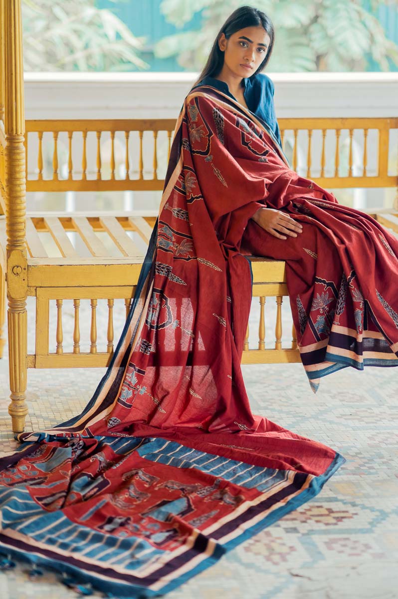 Cotton Saree - Gulenar 01