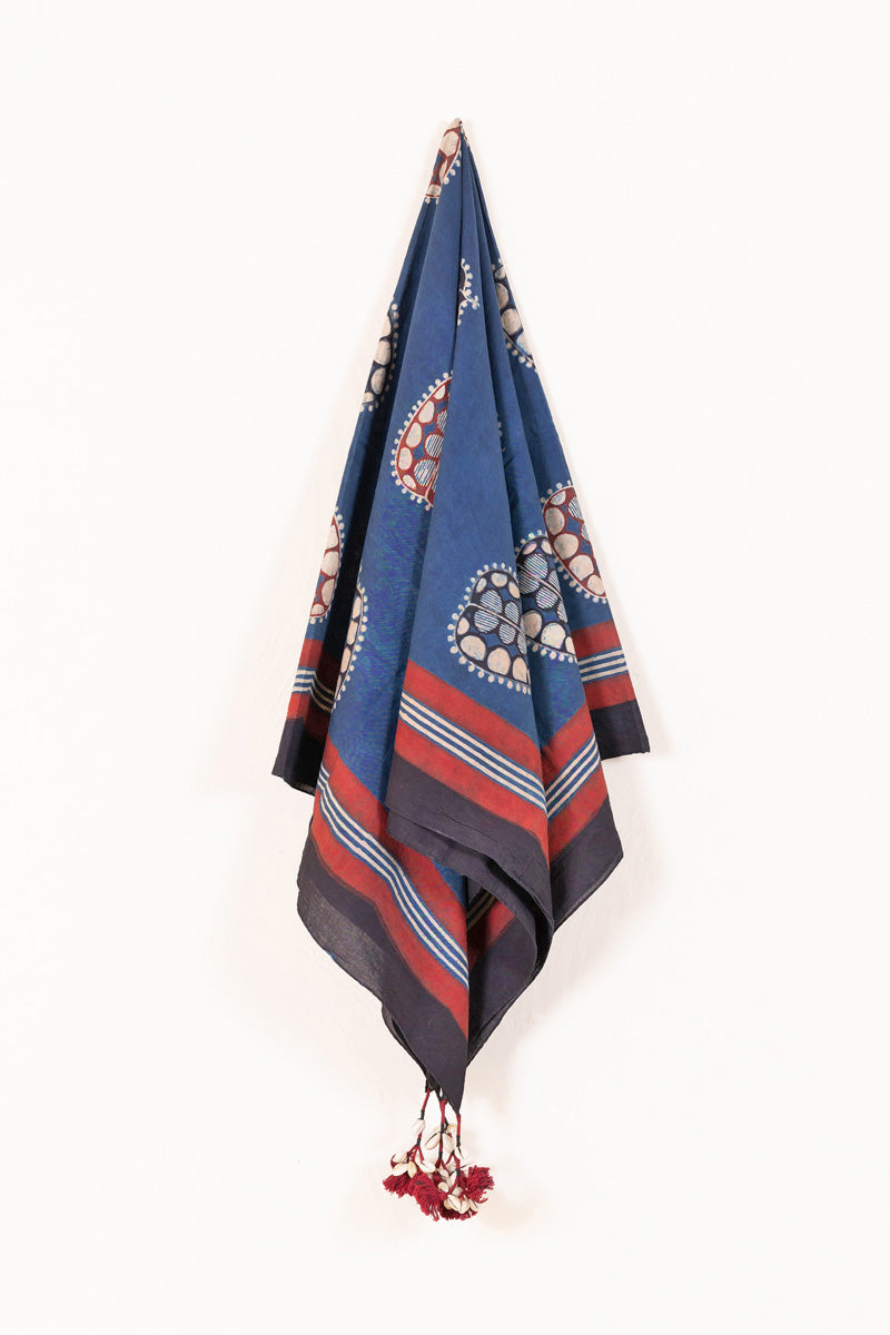 Cotton Scarf - Indigo Makarand