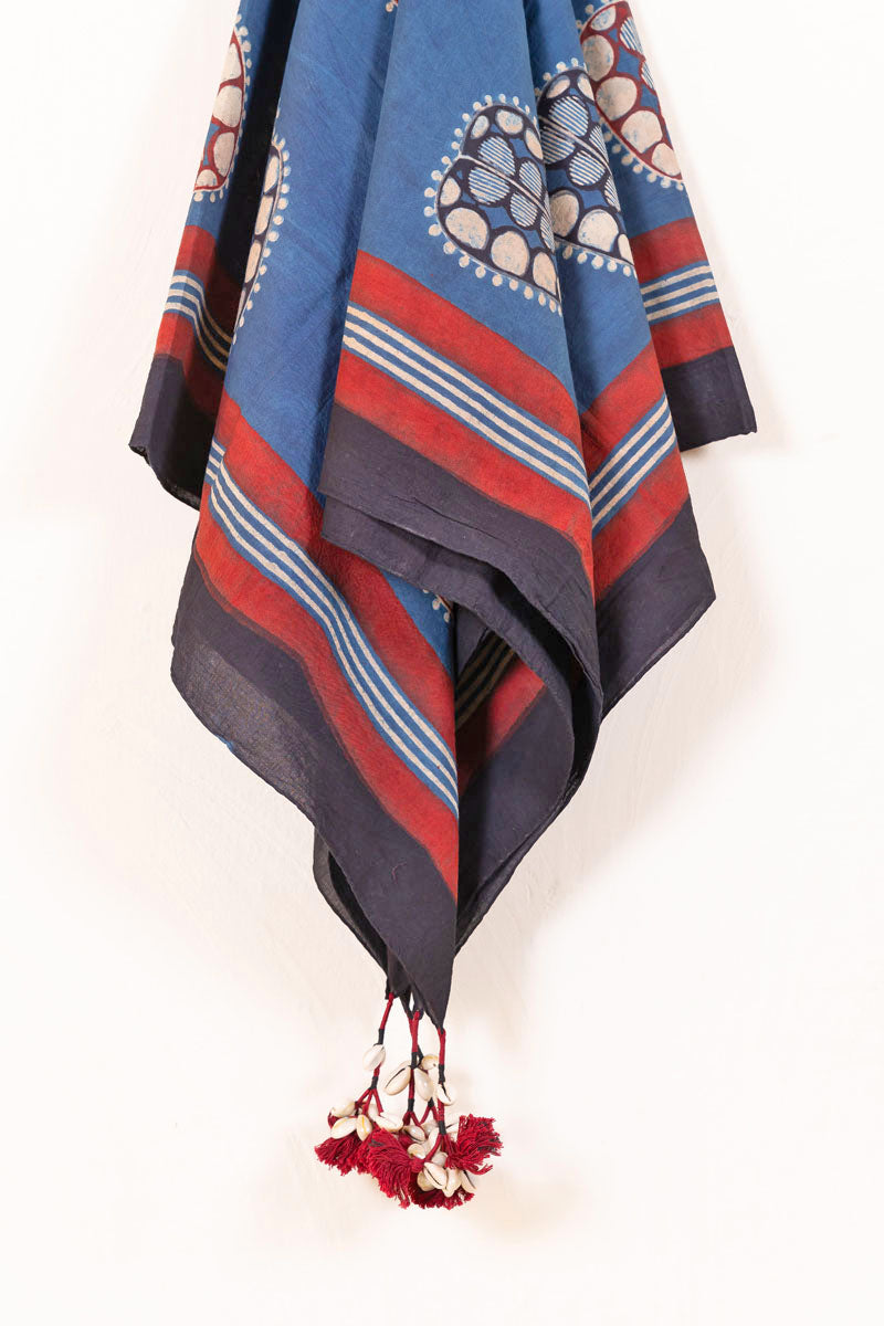 Cotton Scarf - Indigo Makarand