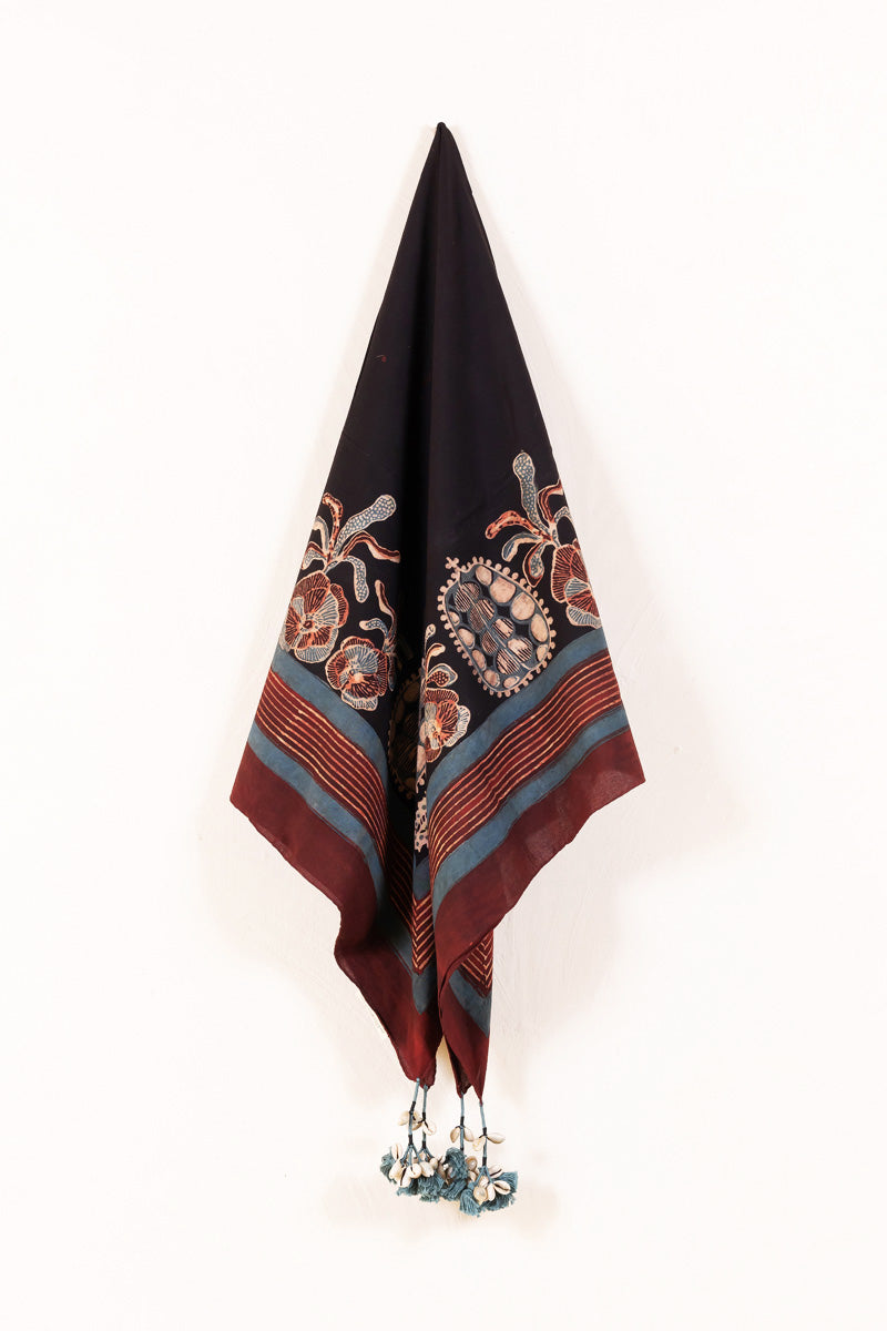 Cotton Scarf - Black Vanya