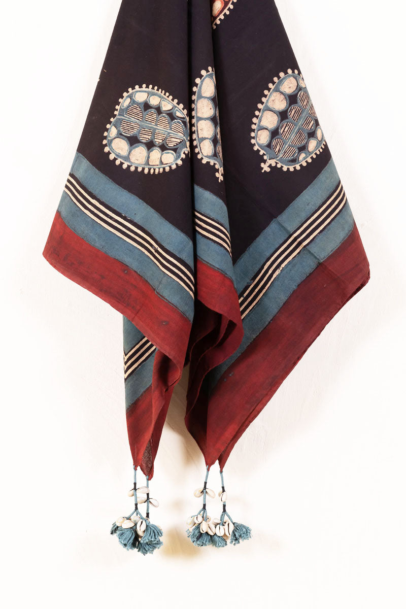Cotton Scarf - Black Makarand