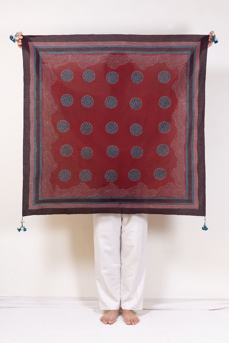 Cotton Scarf – Burgundy Maya