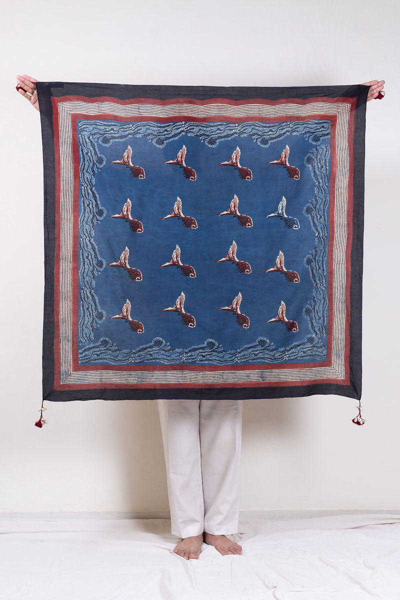 Cotton Scarf – Indigo Jhasha