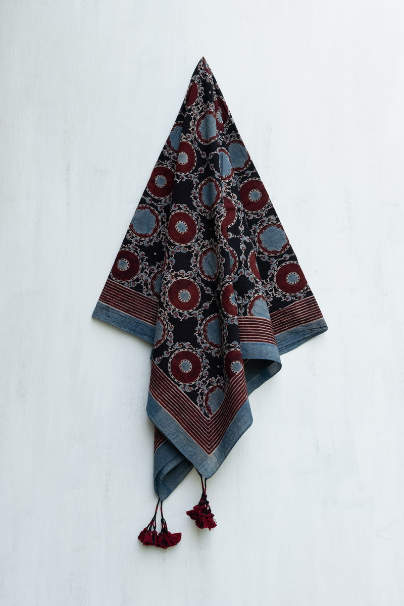 Cotton Scarf - Black Farhana