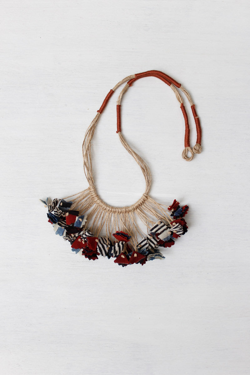 Textile Tassel Necklace - 4